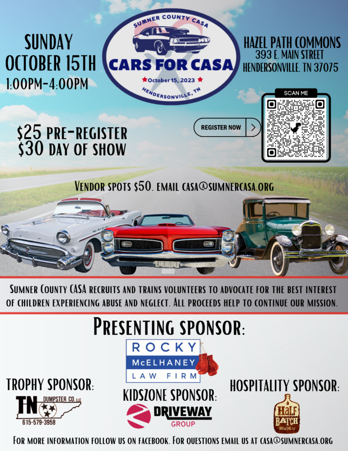 Cars for CASA Car Show Sumner Casa