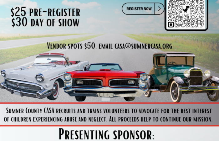casa for cars event flyer with details and sponsor logos