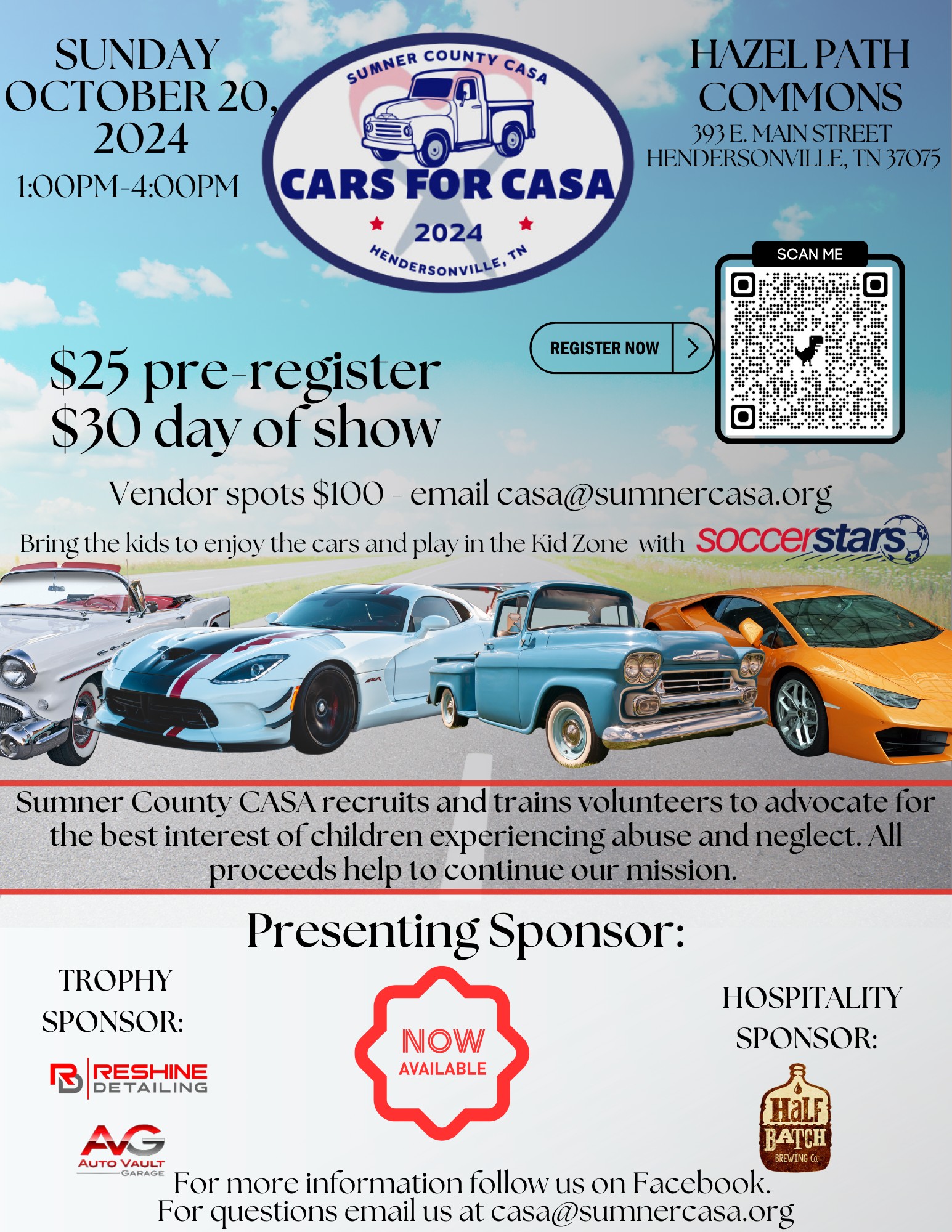 updated cars for casa event poster