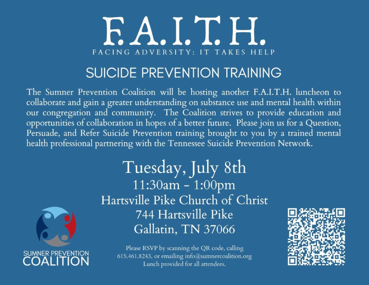 faith suicide prevention training